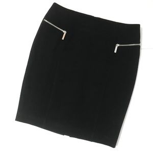 Michael Kors Zippered Midi Pencil Skirt Black [CW]
